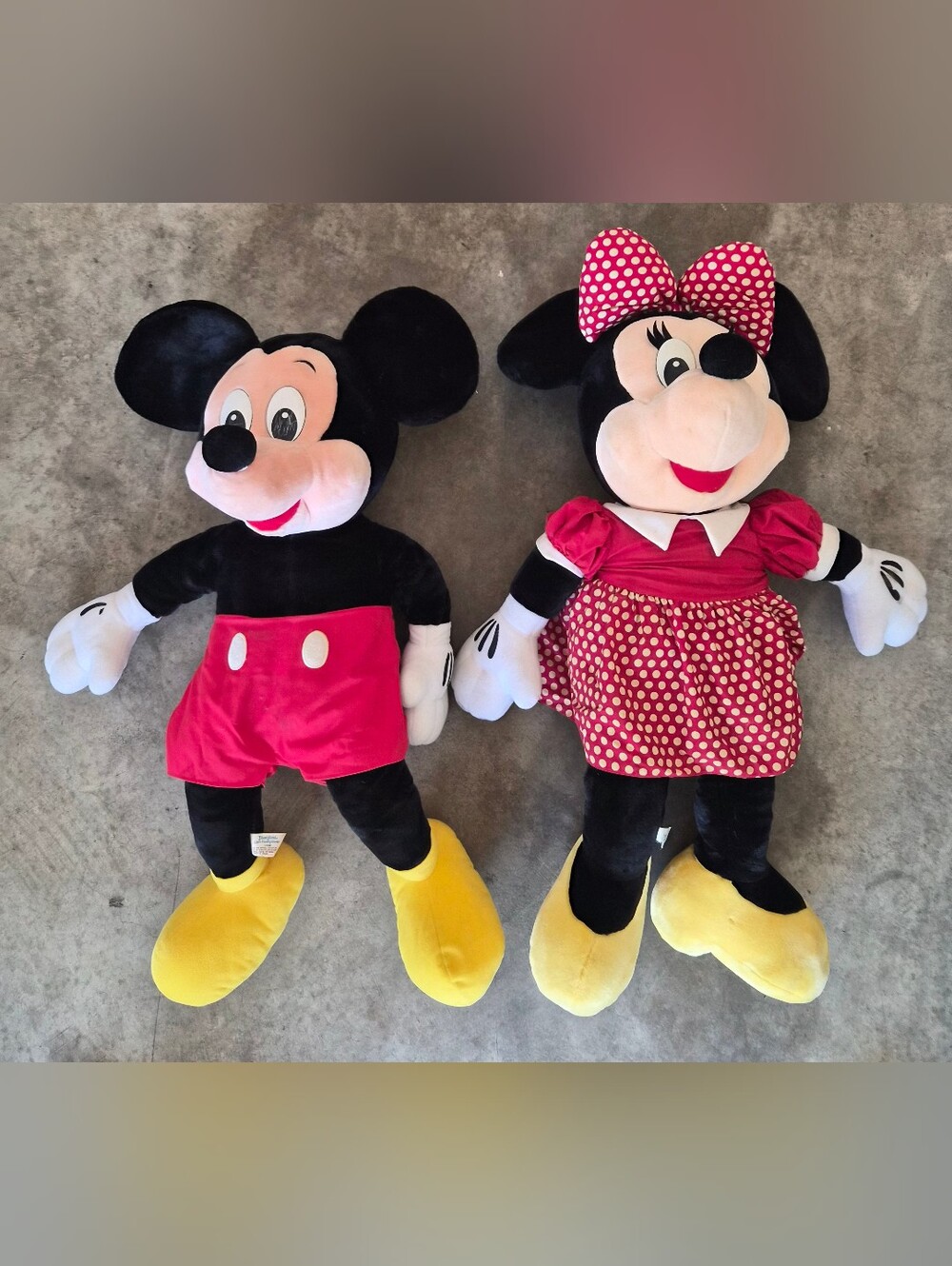 Vintage 1980's Disneyland/Disney World 30" Mickie & Minnie Plush